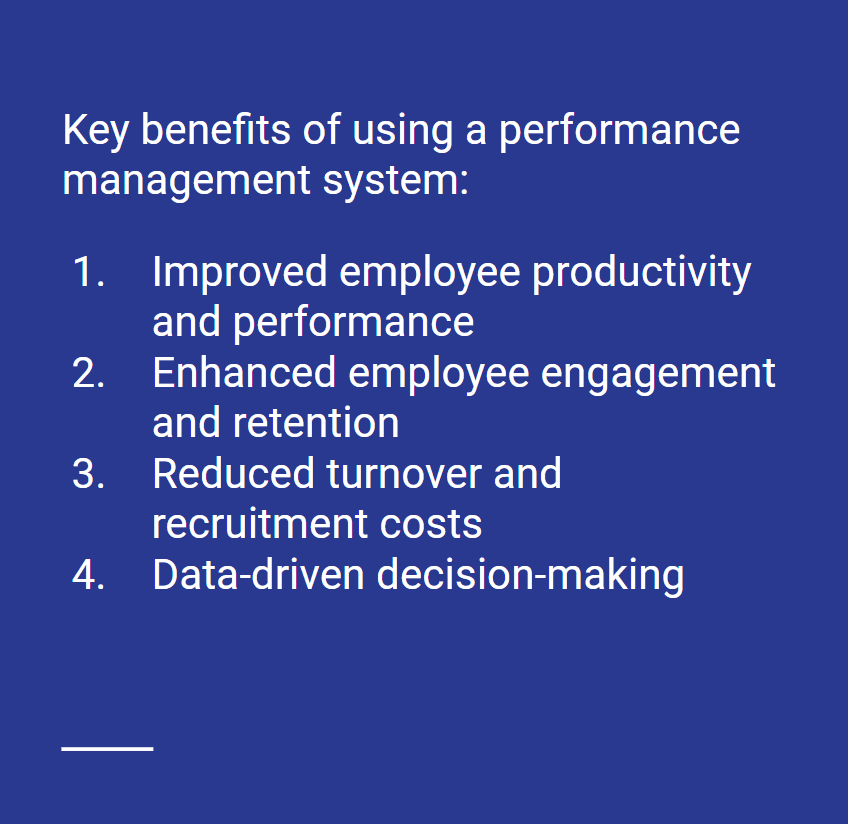 key benefits of using a performance management system key benefits of using a performance management system