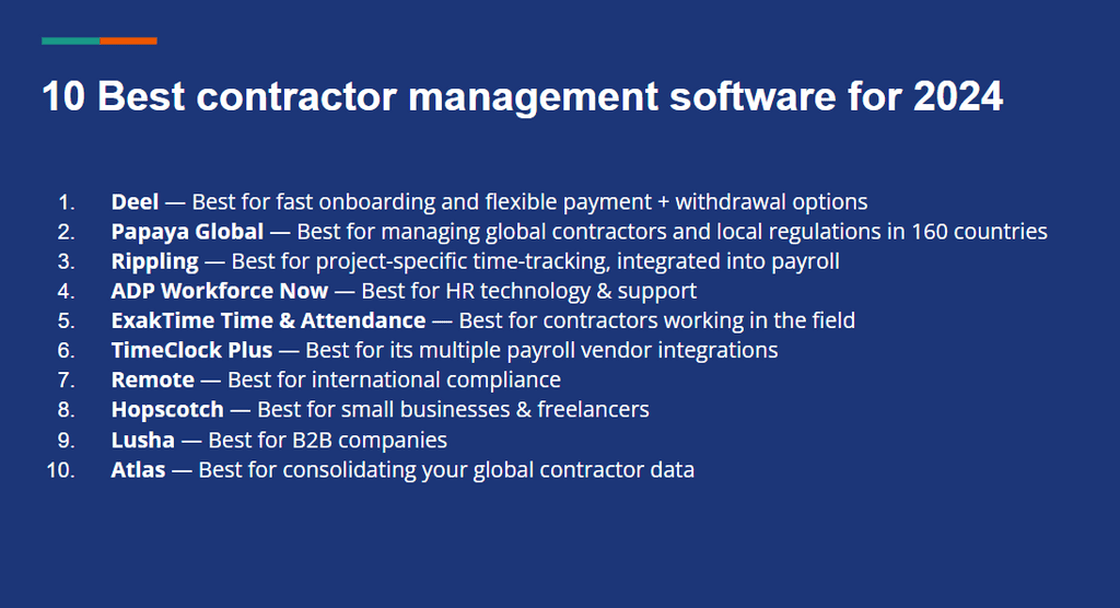 10 Best contractor management software for 2024